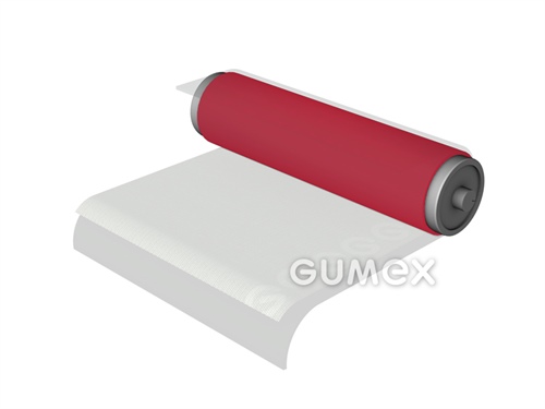 Guma pre obloženie bubnov hnacích valcov RED STAR VKS, hrúbka 6mm, šírka 1400mm, 40°ShA, NR, hladká, -40°C/+70°C, červená